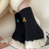 Anna-Kaci Women's 3-Pair Fuzzy Crew Sock Set with Cute Embroidery US 5–10 - 2 of 4