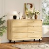 Drawer Dresser, Wooden Chest of Drawers with Anti-Tip Kit, Rounded Corners & Metal Legs for Living Room, Bedroom, Natural Wood Color - 2 of 4