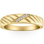Pompeii3 Mens Diamond Wedding Ring Yellow Gold