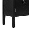 NicBex 4-Door Sideboard Cabinet Large Freestanding Buffet Storage Cabinet with Metal Handles for Kitchen,Living Room - 4 of 4