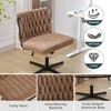 DOMETOUR Armless Office Chair no Wheels Swivel Desk Chair, Height Adjustable for Living Room - 4 of 4