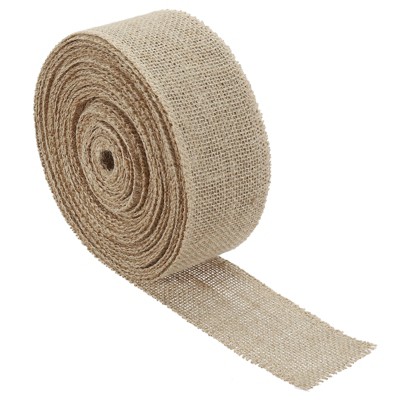 Unique Bargains DIY Crafts Party Decoration Soft Burlap Fabric Wired Ribbon