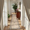 Lahome Oriental Runner Rug Washable Coffee 2'1"x8' Kitchen Runner Rug Low-Pile Soft Farmhouse Print Carpet Runners for Hallways Entryway Laundry - 2 of 4