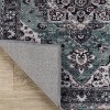 Contemporary Abstract Medallion Border Washable Indoor Area Rug by Blue Nile Mills - 4 of 4