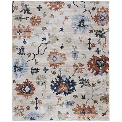 Melrose Transitional Floral & Botanical Ivory/red/blue Area Rug : Target