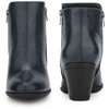 BLISSFUL STEP Women's Mid-height Heels Zipper Dressy Ankle Chelsea Booties - 2 of 4