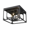 Easton 4-Light Flush Mount Ceiling Light - Modern Industrial Design, Damp Rated, 15" x 10" - 3 of 4