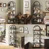 71" Bookshelf 5 Tier Bookcase Arched Display Racks Tall Bookshelf Freestanding Open Storage Shelf - 3 of 4
