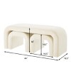 Modern U-Shaped Ottoman Bench Set with Foam Padded Seats for Extra Seating and Footrest Use in Living Room -3irtyhousy - 4 of 4