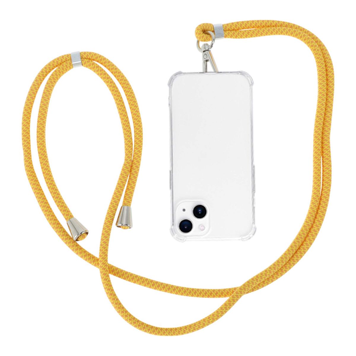Unique Bargains Phone Chain for Standard Mobile Phone Case Phone Lanyard Yellow Orange Mesh 1 Pc