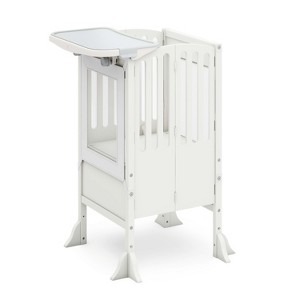 Guidecraft Contemporary Kitchen Helper Toddler Tower and Mealtime and Play Tray Bundle: Folding and Adjustable Kids Step Stool - 1 of 4
