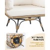 360° Swivel Patio Egg Chair Outdoor - Wicker Swivel Egg Chair Oversized Patio Lounge Chairs with Cushions, Metal Frame Stand, for Balcony Black - 3 of 4