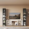 2-Tier Small Narrow Bookshelf, Black Cube Display Rack for Corners, Modern CD Storage Cabinet for Home Office & Living Room (1 Pack) - 2 of 4