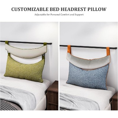 Acoinel Wall-Mounted Twin Headboard Pillow, Ergonomic Adjustable Neck Support