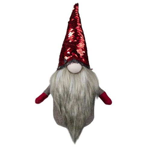 Northlight Gnome With Beard And Flip Sequin Hat Christmas Figure - 9 ...