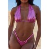 Moda Minx Shimmering Lights 'Cerise' Wide Triangle Bikini Top - 4 of 4