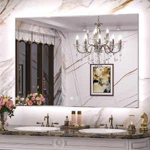 Keonjinn LED Backlit Bathroom Vanity Wall Mirror, 3 Color Temperatures Dimmable, Anti-Fog - 1 of 4