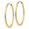 Black Bow Jewelry 1.5mm x 26mm 14k Yellow Gold Polished Round Endless Hoop Earrings - 2 of 4