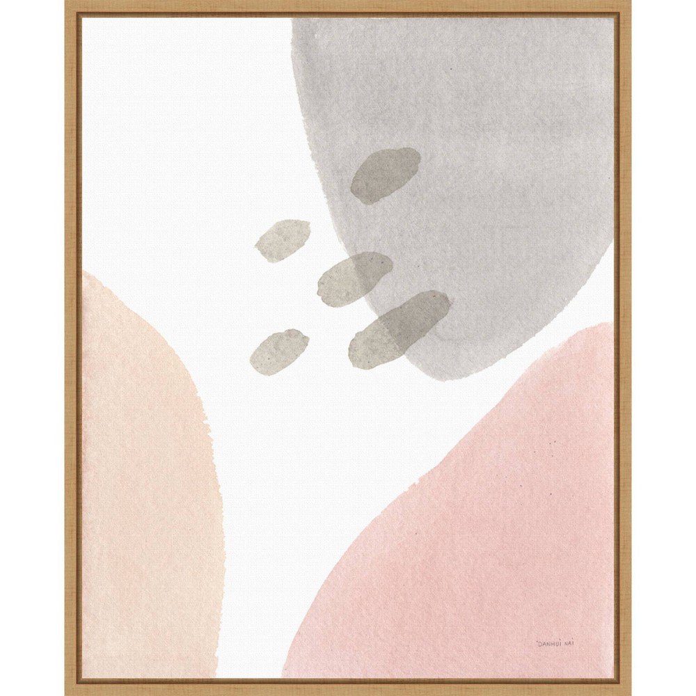 Photos - Other Decoration 16" x 20" Abstract Pastel Tidepool I by Danhui Nai Framed Wall Canvas - Amanti Art: Modern Lithograph, Polystyrene Frame