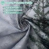 Aoibox Dark Green Misty Forest Shower Curtain for Bathroom, Nature Woodland Design with Hooks, Decorative Pine Tree Fog Magic Bath Curtain, Waterproof - 4 of 4