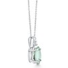 Pompeii3 Oval Green Amethyst Diamond Pendant Women's Necklace 18" White Gold - Size Medium - 2 of 4