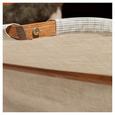 Sarah Brown Larch Wood Hanging Daybed with Cushions