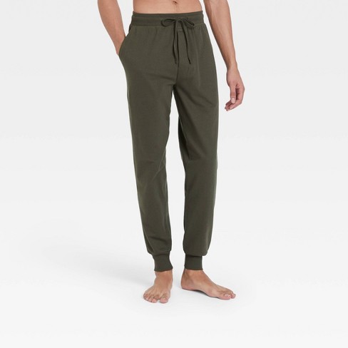 Hanes Premium Men's French Terry Jogger Pajama Pants - Green S : Target