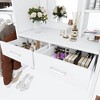 Aheaplus 96'' Floating Closet Organizer with Makeup Vanity, Heavy-duty Wall-mounted Closet System with Hanging Rods - 4 of 4