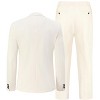 Mens 3 Piece Suits Casual One Button Blazer Midweight Coats Vest and Pant Suit - 4 of 4