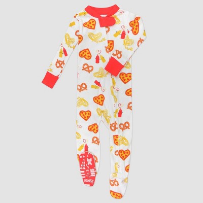Honest Baby Boys' Snack Food Lover Organic Cotton Snug Fit Footed Pajama - 18M