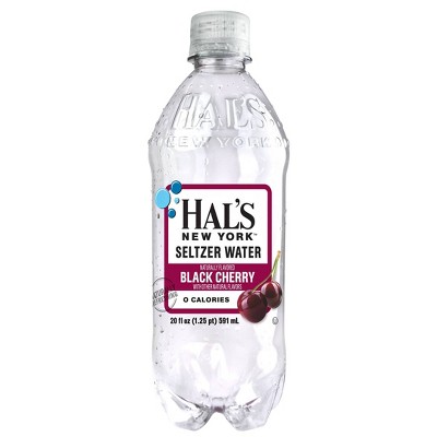 Hal's New York Black Cherry Seltzer Water - 20 fl oz Bottle
