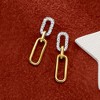 RS Pure by Ross-Simons 0.10 ct. t.w. Diamond Paper Clip Link Drop Earrings in 14kt Yellow Gold - 2 of 4