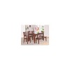 Dining Room Set 6 Piece - Rectangular Table & 4 Chairs - Elegant Mahogany Finish - Modern Kitchen Set - 2 of 4