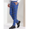 INSPIRE CHIC Men's Casual Flat Front Stretch Business Plaid Pattern Pants - 2 of 4