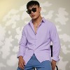 Campus Sutra Men Men's Lilac Stripe-Creased Shirt - 2 of 4