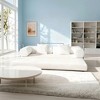 Ridstar Compact 3-Seater Upholstered Sofa with Armrests for Living Room, Apartment & Bedroom-Cream White - 3 of 4