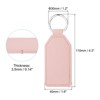 Unique Bargains PU Leather Keychain Blank with Key Rings for DIY Laser Engraving 4 Pcs - 2 of 4