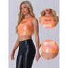 INSPIRE CHIC Women's Metallic Sleeveless Cut Out Party Holographic Crop Tank Tops - 2 of 4