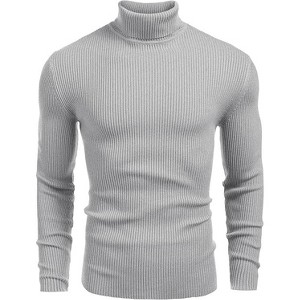 COOFANDY Mens Ribbed Slim Fit Knitted Pullover Casual Turtleneck Sweater - 1 of 4