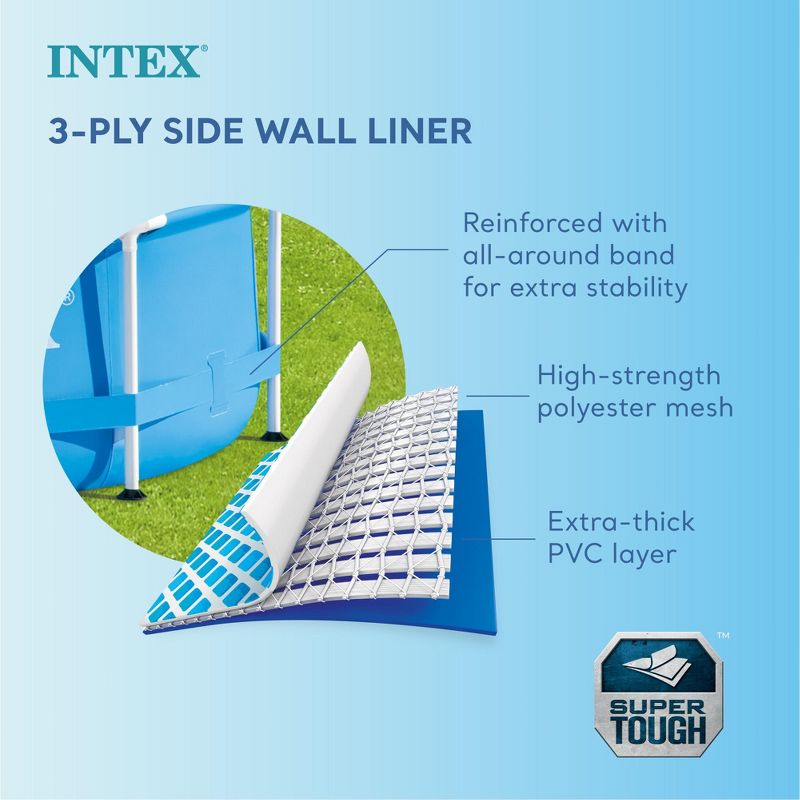 Intex 28201EH 10' x 30" Metal Frame Round Above Ground Swimming Pool, 6 of 9
