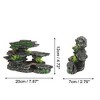 Unique Bargains Aquarium Terrariums Mountain for Fish Tank Landscape Decoration Gray Green 4.72" Height 1pcs - 4 of 4