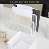 Blu Monaco 3 Tier Metal Mesh Letter Sorter - Available in Aqua, Black, Gold, Pink, Rose Gold, and White - 2 of 4