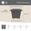 The HC Companies 15.5" Accent Square Plant Pot with Drainage, Classic Planters for Indoor & Outdoors Plants, Lightweight & Resists Sun Fading, Black - 2 of 4