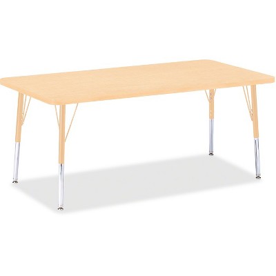 Jonti-Craft Berries Elementary Maple Top/Edge Rectangle Table (30 x 60) in Beige