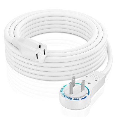 Maximm Cable 360° Rotating Flat Plug Extension Cord, 3 Prong Power Cord UL Certified