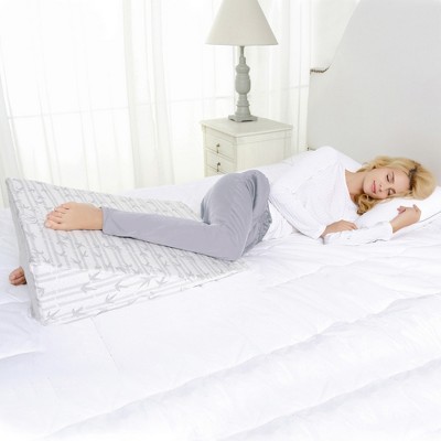 White Memory Foam Wedge Pillow with Removable Cover