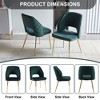 PAGED Velvet Dining Chairs Set of 4 Upholstered Living Room Chairs with Metal Legs and Hollow Back for Living Room - 4 of 4