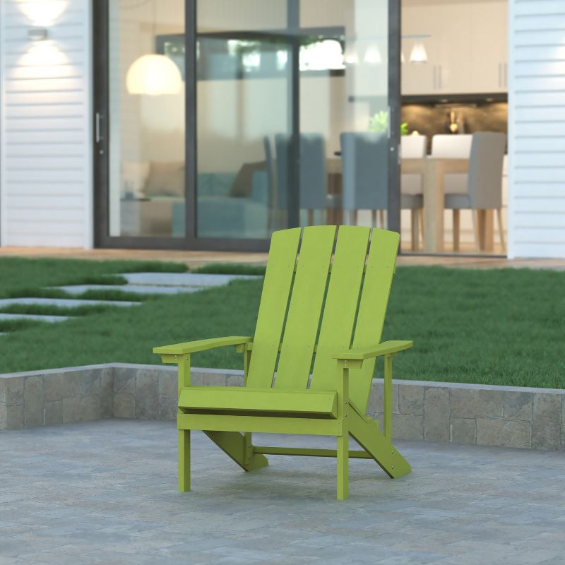 Emma and Oliver All-Weather Adirondack Chair in Faux Wood, 3 of 14
