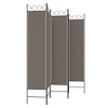vidaXL Anthracite Room Divider, Foldable 5-Panel Room Partition, 78.7"x78.7", Durable and Breathable Fabric, Sunblock and Privacy - 4 of 4