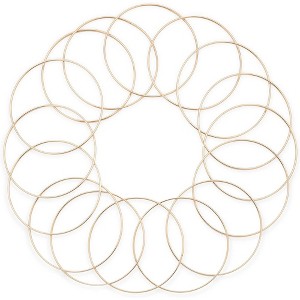 Bright Creations 16 Pack Metal Rings for Arts and Crafts, Macrame, and Dream Catchers (6 in, Gold) - 1 of 4